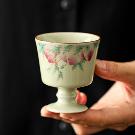 IwaiLoft 日常の何気ないひとときをぜひお楽しみください 汝窑 茶杯 茶器 素焼 湯のみ 湯呑み お茶 カップ コップ グラス 陶磁器 来客用 お茶用品 ティーウェア 中国茶器 台湾茶器 贈り物にも 食洗機対応 電子レンジ対応