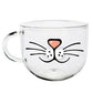 猫好きにはたまらない ガラスマグ ガラスカップ コップ コーヒーカップ コーヒーマグ 450ml かわいい モーニングカップ  おもしろい マグ おしゃれ グラス 耐熱ガラス デザート・アミューズカップ ティーカップ 白ひげ 唇柄 豚柄 趣のカップ IwaiLoft