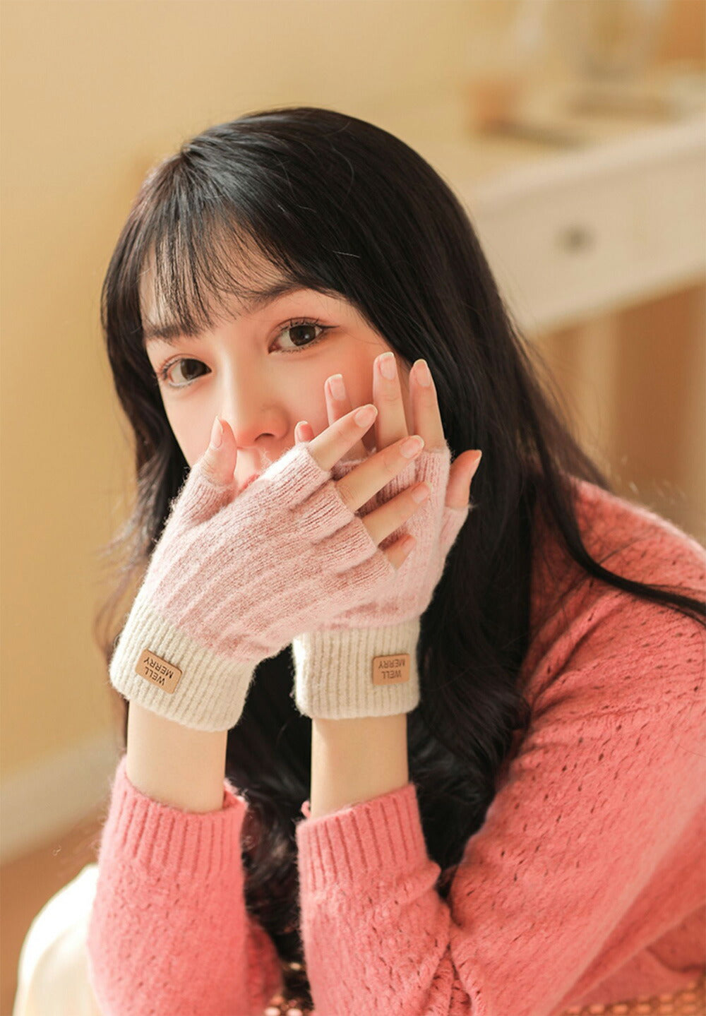 【2点で20％off】 指なし 手袋 レディース  かわいい 暖かい ニット 指先カット ハンドウォーマー ちくちくしない  全6色 女性 ウイルス対策 接触感染対策 在宅勤務 テレワーク 手荒れ てぶくろ 防寒 暖かい 通勤 通学 秋冬 クリスマス プレゼント「選べる福袋対象」kiyokyou