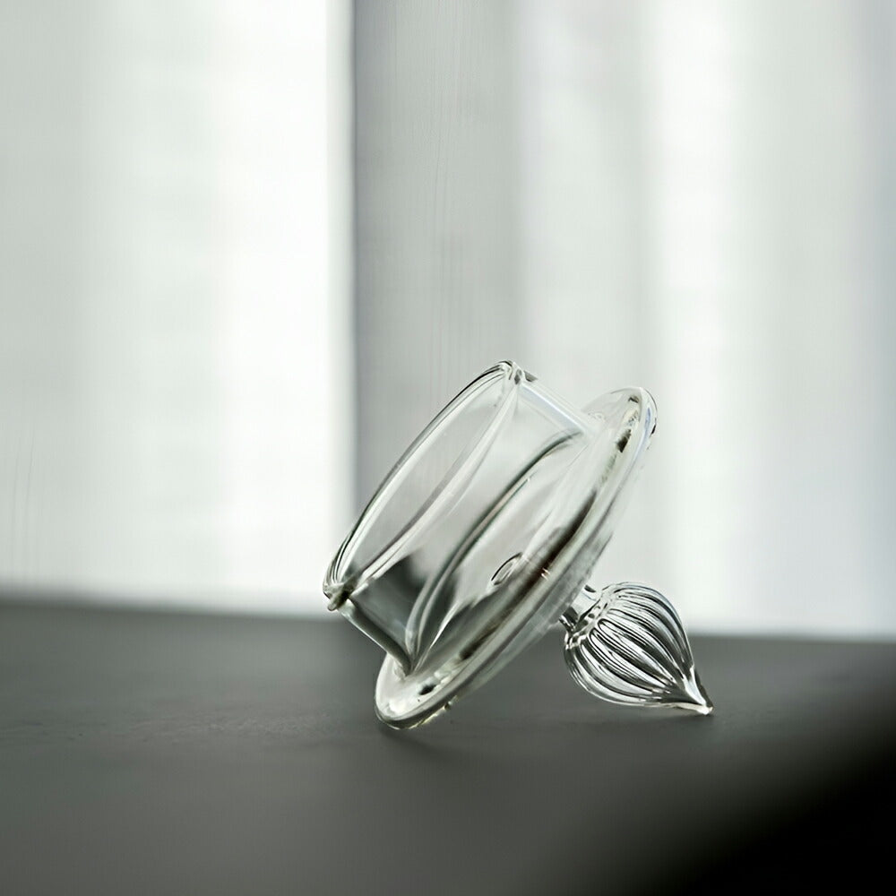 IwaiLoft 十卿 Glass Art 工芸作家作品 耐熱ガラス 夢 ティーポット  ガラス 急須 1000ml  ガラス製ポット 紅茶ポット お茶ポット ガラスポット 花茶 工芸茶 ハーフティー に健康茶器 アフターティー お家ティータイム  母の日プレゼント 化粧箱付き