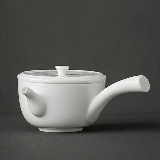 白磁 横手 急須 ホワイト 横手ポット 煎茶ポット 煎茶茶器 170ml セラミック 陶磁器 醬油差し 醬油ポット かわいい おしゃれ 紅茶ポット 中国茶 プーアル茶 中国茶器 台湾茶器 敬老の日 彼女 母の日プレゼント ギフト ウーロン茶アフターティー お家ティータイム IwaiLoft