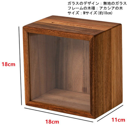 天然木 貯金箱 募金箱 賽銭箱 小銭 お札 フォトフレーム 透明 写真立て フィギュア 収納ボックス フローラガラス コインケース 木製 貯金ボックス コレクションボックス ディスプレイケース 人形ケース デコレーション 男の子 女の子 誕生日ギフト IwaiLoft