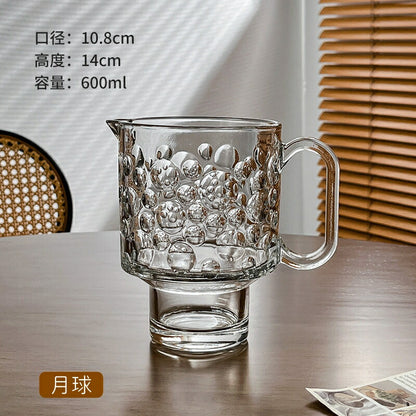 SNSで人気 グラス ガラスマグ マグカップ ガラスコップ 大 コーヒーカップ 600ml ドリンクサーバー 向日葵 かわいい ミルクカップ ピッチャー モーニングカップ フローラガラス コーヒーサーバー コーヒーポット ガラスサーバー 小 透明 ウォーターカラフェ IwaiLoft