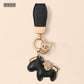 ★楽天3位受賞★ 新作 馬と蹄鉄のキーホルダー 縁起の良い馬と馬蹄 キーホルダー 皮革 バッグチャーム 飾り うま 馬 モチーフ アクセサリー 革小物 軽量 薄型 小型 おしゃれ かわいい レザーキーリング キーイング 車の鍵 カギ かぎ ストラップ 財布  kiyokyou
