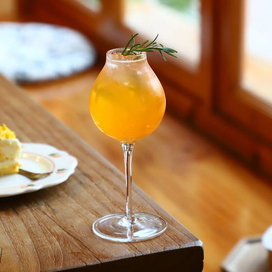 Tulip・SNSで話題 耐熱ガラス ゴブレット グラス 高足 脚付グラス 耐熱ガラス ワイングラス ブランデーグラス シャンパングラス ティーコップ ティーグラス カクテルグラス 電子レンジOK 敬老の日 贈り物 記念日　母の日 プレゼント ギフト IwaiLoft