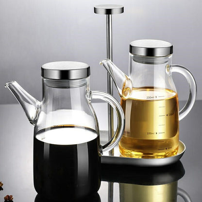 液だれしにくい 醤油差し 醤油さし ソース差し オイルポット 耐熱ガラス  200ml 小サイズ 卓上 調味料差し オイル差し 油差し 調味料ボトル ガラスオイルポット 小 ドレッシングボトル ドレッシング入れ ヴィネガーボトル 卓上 丸洗い 油 保存容器 シンプル IwaiLoft