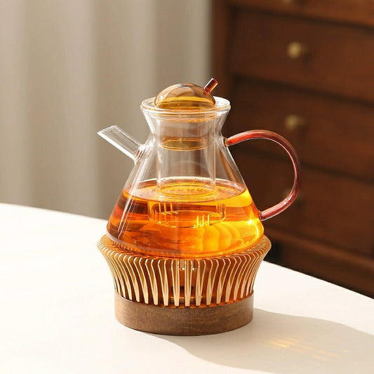 北欧 ガラスティーポット 耐熱ガラス ティーポット ティーウォーマー アルミ ティーカップ 琥珀 ティーセット ガラス 急須 ガラス製ポット ガラスマグ 紅茶 フルーツティー リーフティー 花茶 工芸茶 ハーフティー に 直火可 IwaiLoft