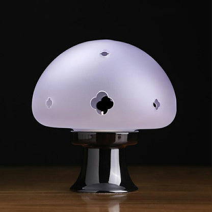 IwaiLoft CANDLE HOLDER キノコ キャンドルホルダー キャンドルスタンド 無限夢ゆめ 耐熱ガラス 高足 高台 ティーライトホルダー キャンド立て 癒し 装飾 キャンドル立て キャンドルランプ  アンバー パーブル 琥珀 雰囲気作り おし ゃれ アンティーク レトロ調 茶芸 茶席