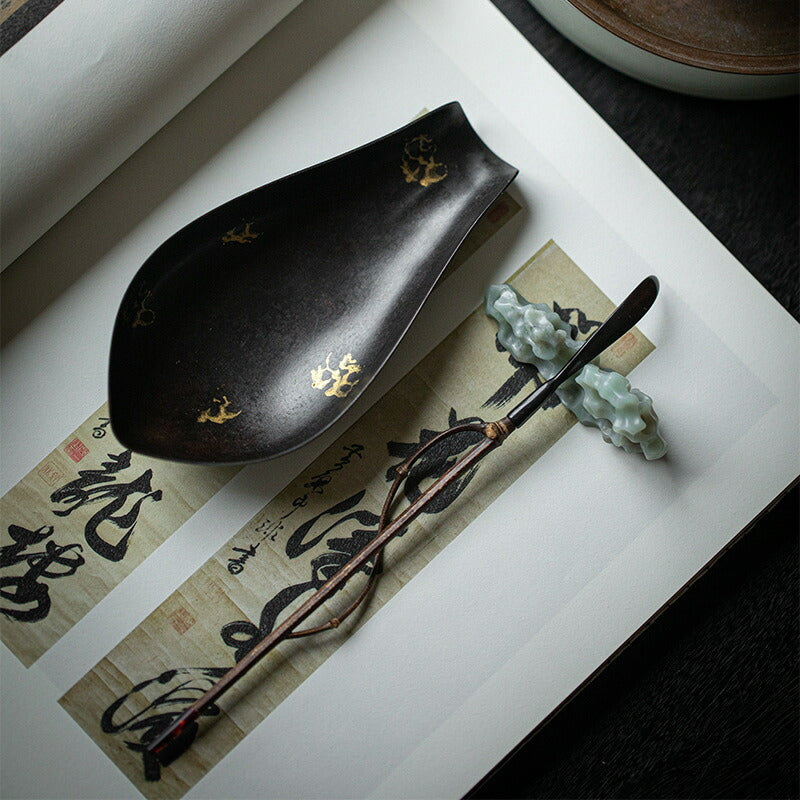 Iron Art 茶合&茶匙 2点セット さごう 茶量 お茶 茶葉 茶箕 竹 さじ カスターさじ 匙 茶匙 茶さじ 薬味さじ スプーン カス ...