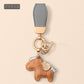 ★楽天3位受賞★ 新作 馬と蹄鉄のキーホルダー 縁起の良い馬と馬蹄 キーホルダー 皮革 バッグチャーム 飾り うま 馬 モチーフ アクセサリー 革小物 軽量 薄型 小型 おしゃれ かわいい レザーキーリング キーイング 車の鍵 カギ かぎ ストラップ 財布  kiyokyou