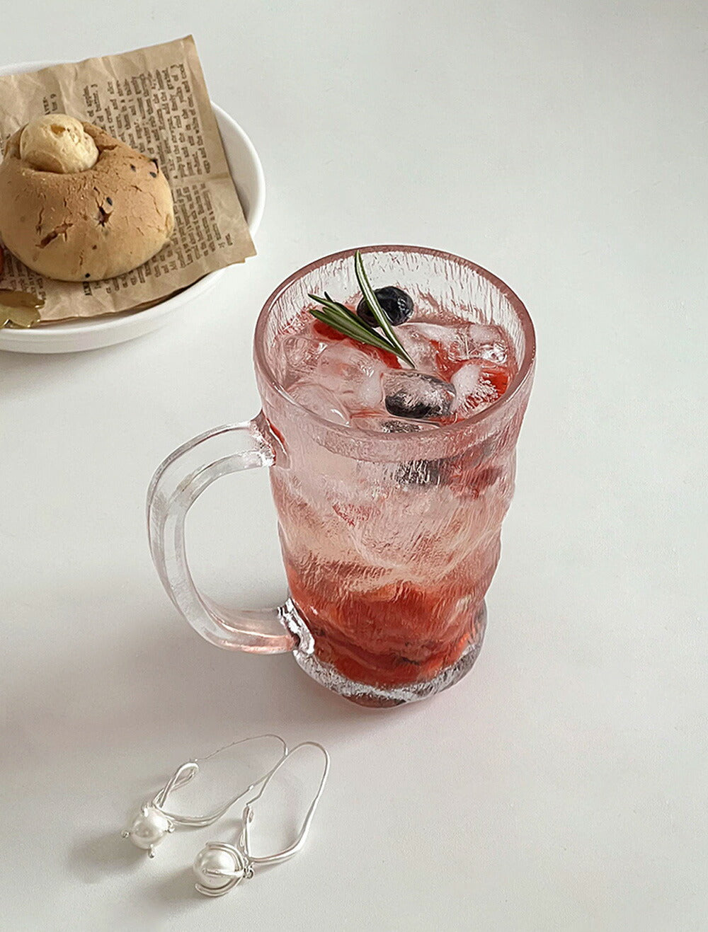 「氷河」紅茶マグカップ 珈琲 耐熱ガラス グラス コップ ティーカップ コーヒーカップ ガラスマグ おしゃれ シンプル 食器 クリア お酒 酎ハイ コーヒーカップ ホット 生ビール コーヒー 紅茶 日本風食器  来客 新生活 父 クリスマス ギフト プレゼント iwailoft