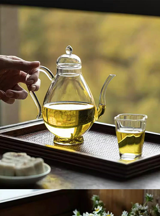 四つ葉 耐熱ガラス グラス 花型 ガラスコップ ガラスぐいのみ・おちょこ ローグラス 冷茶グラス ティーグラス 結露しにくい 電子レンジOK 来客用 誕生日プレゼント お祝い IwaiLoft