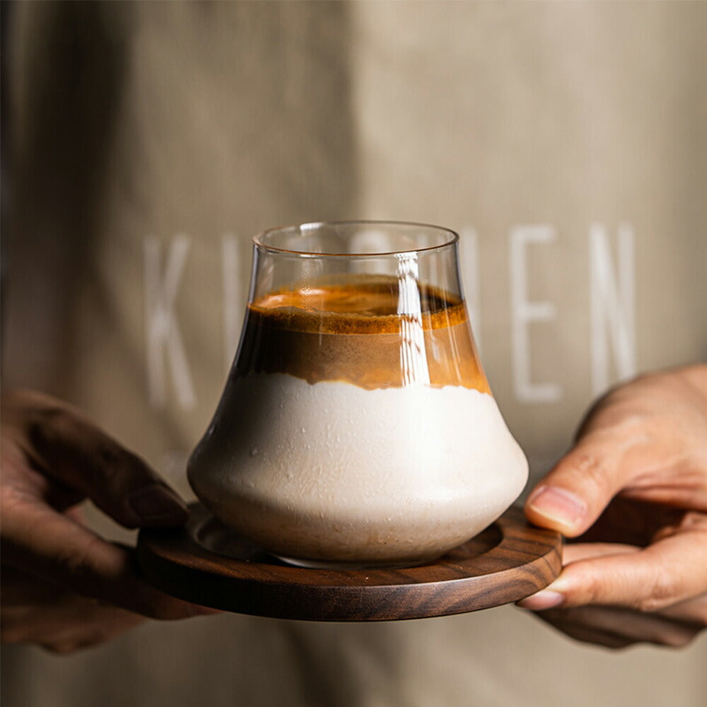 iwailoft 富士山形 グラス タンブラー 320ml 火山 耐熱グラス  デザートアイスコーヒー ガラスコップ ガラスコップ クリア 透明 硝子 ロックグラス おしゃれ お酒 ビールグラス ビアグラス タンブラー 家飲み グッズ おしゃれ ギフト　お買いセット クリスマス プレゼント