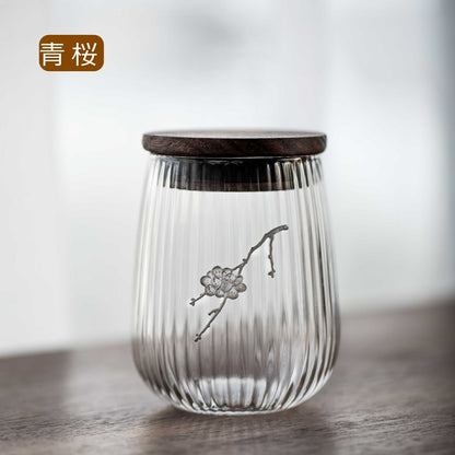 用の美 小箱 ガラスキャニスター 茶筒 茶入 錫 珈琲キャニスター 耐熱ガラス ミニ 小 おしゃれ コーヒー豆 保存容器 ガラス ビン 木蓋 ウールナット 日本茶 緑茶 茶葉 糖 香料 保存 入れ 茶考具 珈琲豆 キャニスター 耐熱ガラス お茶入れ Tea 保存缶 生地缶 平缶 IwaiLoft