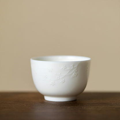 IwaiLoft 白玉 湯呑 25ml 35ml 1客 茶杯 茶器 湯のみ 湯呑み お茶 カップ コップ 来客用 お茶用品 ティーウェア 中国茶器 台湾茶器 贈り物にも 食洗機対応 電子レンジ対応