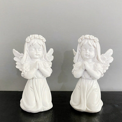 女の子 天使 置物 かわいい 子供 翼 樹脂 小 彫像 白 オブジェ ガーデンオブジェ エンジェル 工芸品 彫像 お祈り 指輪スタンド アクセサリー ディスプレイ 収納 摂影道具 インテリア雑貨 室内飾り 癒し グッズ 北欧 プレゼント 誕生日 お祝い 記念日 贈り物に IwaiLoft