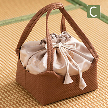 シノワズリ・レトロ 手提げバッグ 無地 布バスケット 収納 大容量 器 収納バッグ 仕切り付き 軽い トートバッグ おしゃれ バッグインバッグ リュック 茶器収納 アウトドア 手提げ袋 食器 ティー用品 コーヒー用品 収納 バッグ 整理整頓 道具袋 調理器具入れ 収納袋 IwaiLoft