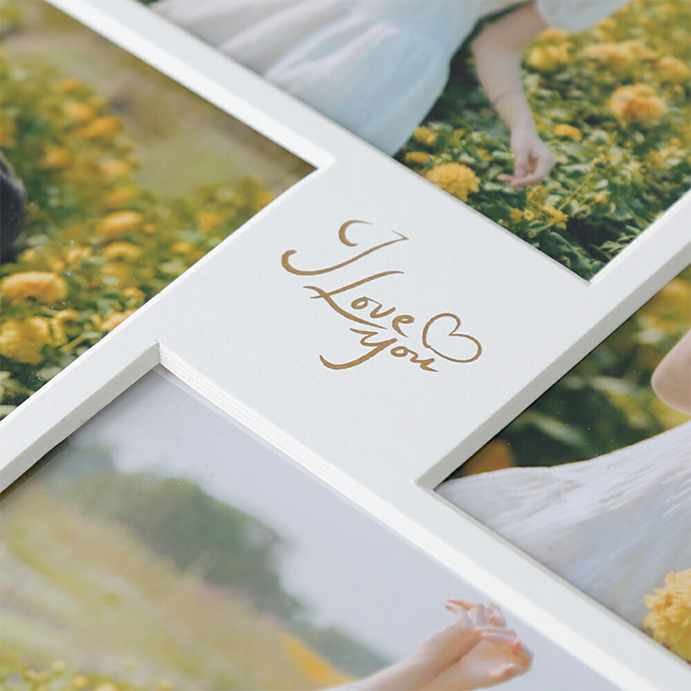 人気N0.1 ウッド フォト 四つに仕切られた フレーム 壁掛け＆置き 写真立て L判・2L判 ナチュラル 四つの区画 写真フレーム おしゃれ 透明アクリル フォトフレーム 木製調 ブラウン ベージュ  結婚祝い 額縁 写真入れ 記念品 誕生日  お祝い プレゼント 卒業 入学 kiyokyou