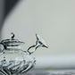 iwailoft 十卿 Glass Art 工芸作家作品 夢 横手 急須 ティーポット ガラス きゅうす  ガラス製ポット 紅茶ポット お茶ポット ガラスポット 花茶 工芸茶 ハーフティー に健康茶器 アフターティー 茶芸 お家ティータイム  母の日プレゼント 化粧箱付き