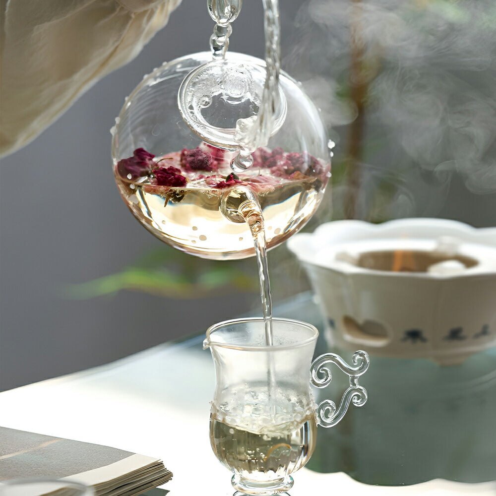 IwaiLoft 十卿 Glass Art 工芸作家作品 夢 マグカップ ガラスピッチャー 耐熱ガラス 片口 180ml 徳利 酒器 日本酒 片口注器 ミルクピッチャー 小鉢 取り鉢 片口鉢 手作り 和食器 シンプル 中国茶器 公道杯 ティーサーバー 茶海 分茶器 化粧箱付き