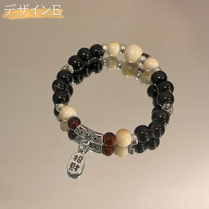 陶磁 ブレスレット アクセサリー 可愛い ゴム ブレスレット 華奢でおしゃれな陶磁石  従来に無く、陶芸ブレスレット メンズ レディース  陶磁器 ブレス ゴム 原石 おしゃれ クリスタル 陶磁珠 誕生日 プレゼント forever love お得なセット