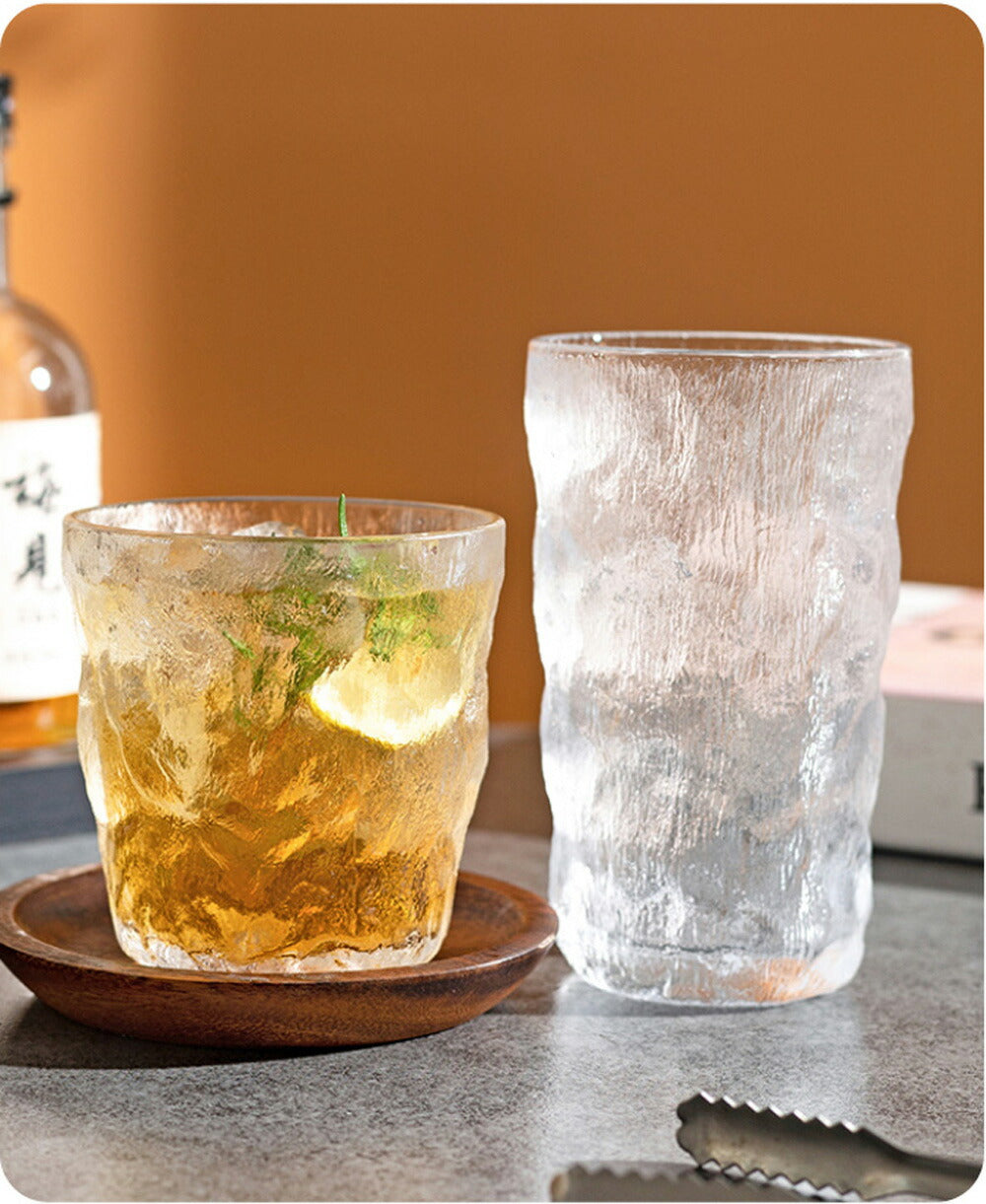 「氷河」紅茶マグカップ 珈琲 耐熱ガラス グラス コップ ティーカップ コーヒーカップ ガラスマグ おしゃれ シンプル 食器 クリア お酒 酎ハイ コーヒーカップ ホット 生ビール コーヒー 紅茶 日本風食器  来客 新生活 父 クリスマス ギフト プレゼント iwailoft