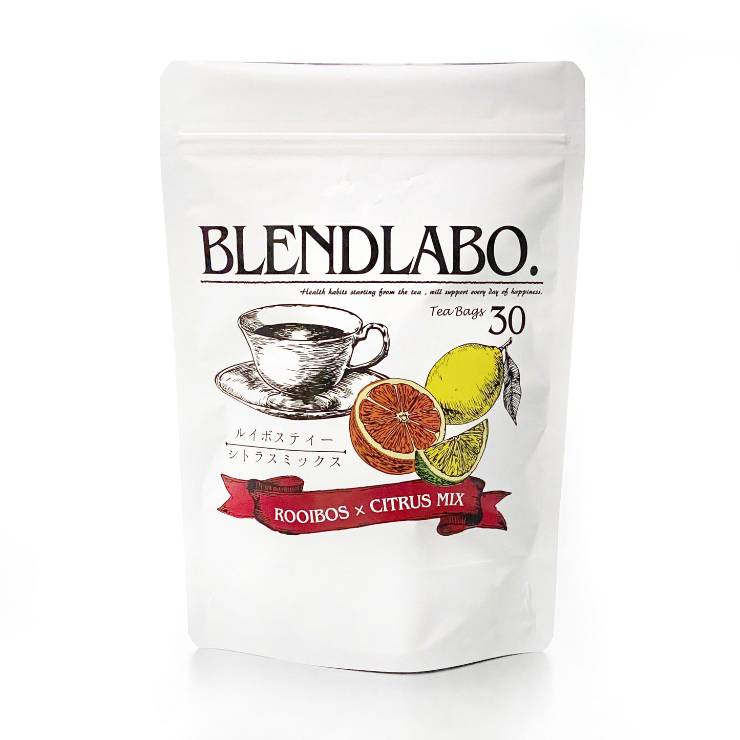 フレーバールイボスティー ルイボスシトラスミックス30包 美容茶として人気のルイボスティーを使ったシトラス風味のお茶ですノンカフェインflavored tea｜rooibos 送料無料 ふくちゃ