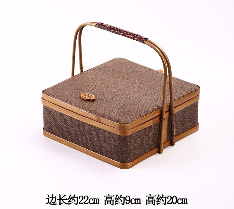 凛とした佇まいが美しいかご 竹 かご ハンドル付き 一段 二段 三段 重箱 丸 四角 漆塗り 手作り 行楽弁当箱 おせち 竹籠 バスケット手提げ アウトドア 竹かご ピクニックランチボックス お正月 迎春 花見 竹細工 和風収納 小物収納 茶道具 インテリア 清境Carft