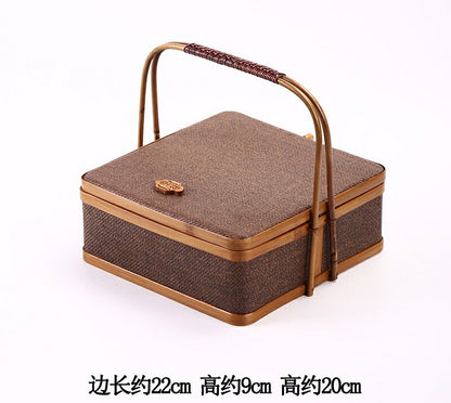 凛とした佇まいが美しいかご 竹 かご ハンドル付き 一段 二段 三段 重箱 丸 四角 漆塗り 手作り 行楽弁当箱 おせち 竹籠 バスケット手提げ アウトドア 竹かご ピクニックランチボックス お正月 迎春 花見 竹細工 和風収納 小物収納 茶道具 インテリア 清境Carft