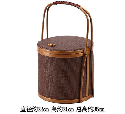 凛とした佇まいが美しいかご 竹 かご ハンドル付き 一段 二段 三段 重箱 丸 四角 漆塗り 手作り 行楽弁当箱 おせち 竹籠 バスケット手提げ アウトドア 竹かご ピクニックランチボックス お正月 迎春 花見 竹細工 和風収納 小物収納 茶道具 インテリア 清境Carft