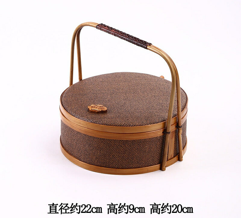 凛とした佇まいが美しいかご 竹 かご ハンドル付き 一段 二段 三段 重箱 丸 四角 漆塗り 手作り 行楽弁当箱 おせち 竹籠 バスケット手提げ アウトドア 竹かご ピクニックランチボックス お正月 迎春 花見 竹細工 和風収納 小物収納 茶道具 インテリア 清境Carft