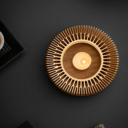 IwaiLoft 麦の穂 ムギノホ 600ml 耐熱ガラス ティーポット 急須 ガラス ウールナット 木の蓋 ティーウォーマー キャンドルスタンド 保温 ウォーマー ポットウォーマー 紅茶ポット ガラスポット 直火対応 ティーウェア  母の日 プレゼント