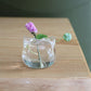 IwaiLoft Handmade Vase Glass Vase Flower Base Mini Small Interior Fashionable Hydroponics Bottle Cat Cat-2 Piece Set Tomorrow Easy! free shipping