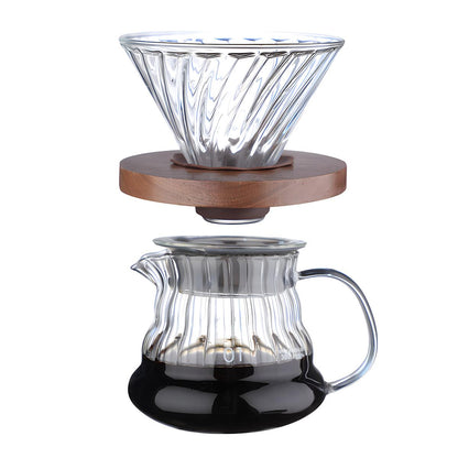 IwaiLoft 世界各国で高い評価を得ている コーヒーサーバー  ガラスドリッパー セット コーヒーポット 500ml V60 コーヒードリッパー 耐熱ガラス 4cup 円錐型 ハンドドリッパー ドリッパーコーヒー コーヒー用品 珈琲 コーヒー器具 おしゃれ