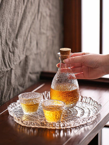 IwaiLoft 小さい グラス お酒ポット 耐熱ガラス  ガラスグラス 小 65ml コップ ガラス クリアガラス ぐいのみ セット おちょこ ローグラス 冷茶グラス ティーグラス 盃 酒器 盃 ギフト 結露しにくい 電子レンジOK 来客用 誕生日プレゼント お祝い