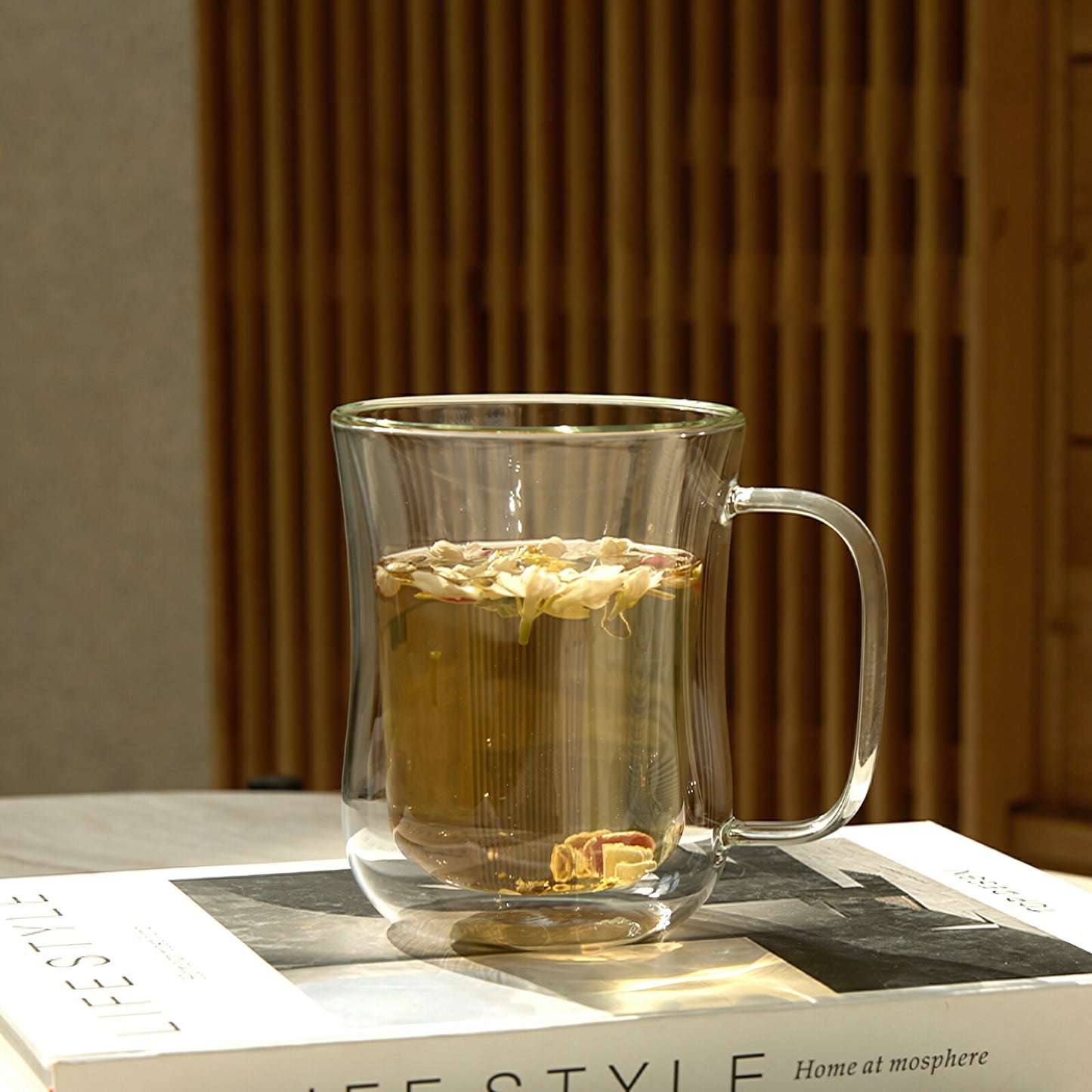 IwaiLoft 耐熱ガラス グラス ガラスマグ ダブルウォールグラス ガラスコップ ガラスカップ コーヒーカップ コーヒーマグ かわいい モーニングカップ ティーグラス 冷茶グラス 結露しにくい 電子レンジOK カフェコーヒー器具
