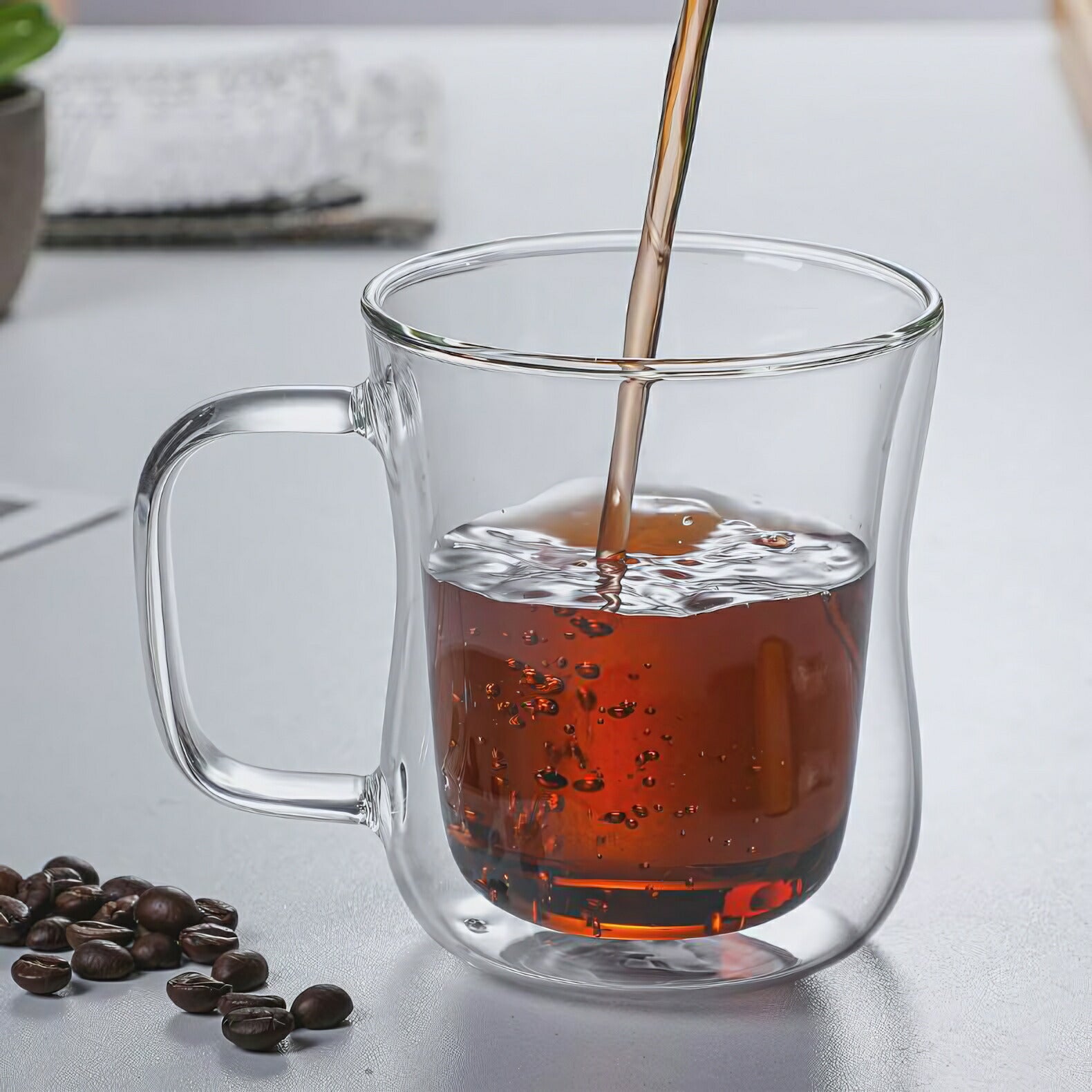 IwaiLoft 耐熱ガラス グラス ガラスマグ ダブルウォールグラス ガラス