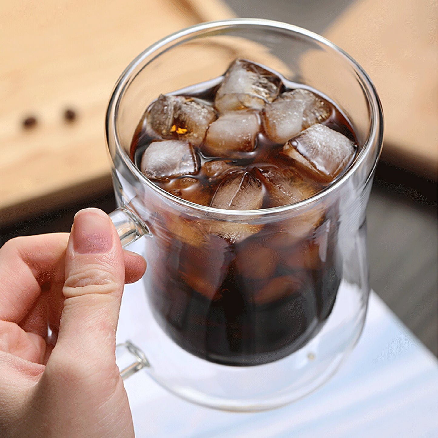 IwaiLoft 耐熱ガラス グラス ガラスマグ ダブルウォールグラス ガラスコップ ガラスカップ コーヒーカップ コーヒーマグ かわいい モーニングカップ ティーグラス 冷茶グラス 結露しにくい 電子レンジOK カフェコーヒー器具