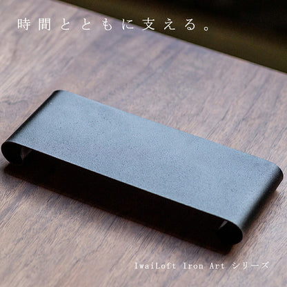 IwaiLoft Iron Art 机上ラック 卓上ラック ミニラック 鉄棚 黒 ブラック 鉄加工 黒皮鉄 卓上収納ラック デスク上置棚 インテリア おしゃれ シンプル フレーム 高級感 オープンラック オープンシェルフ 店舗什器 鉄 茶器 茶道具 収納 小物入れ