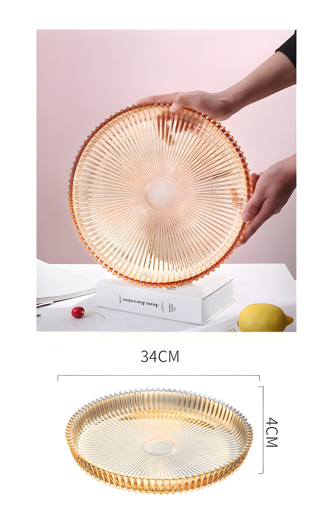 IwaiLoft トレー トレイ ガラス 盛器 円型 お皿 小皿 豆皿 プレート カフェトレー ガラス ティートレー  おしゃれ ガラス皿 ガラス食器 ガラスプレート 収納トレイ インテリア