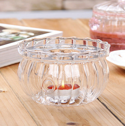 IwaiLoft Healing Heat-Resistant Glass Teapot with Tea Strainer Glass Teapot Thermal Candle Warmer Tea Warmer Set Tea For Two Glass Pot Black Tea Fruit Tea Leaf Tea Flower Tea Craft Tea Half Tea Direct Fireable IL-SET1925 (Teapot, 250mL)