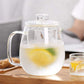IwaiLoft 手作り 耐熱ガラス ティーポット 茶こし付き ガラス製ポット ジャンピング 紅茶ポット フルーツティー リーフティー 花茶 工芸茶 ハーフティー に 直火可 大容量 IL-G1968 (なつめ, 600mL-1200mL)