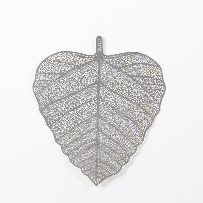 【送料無料5枚セット】IwaiLoft ステンレス 茶こし 葉 ティーストレーナー 細目 フィルター 葉の型 ブックマーク 金属制 繊細作り 茶道具 茶考具 透かし風 葉脈デザイン