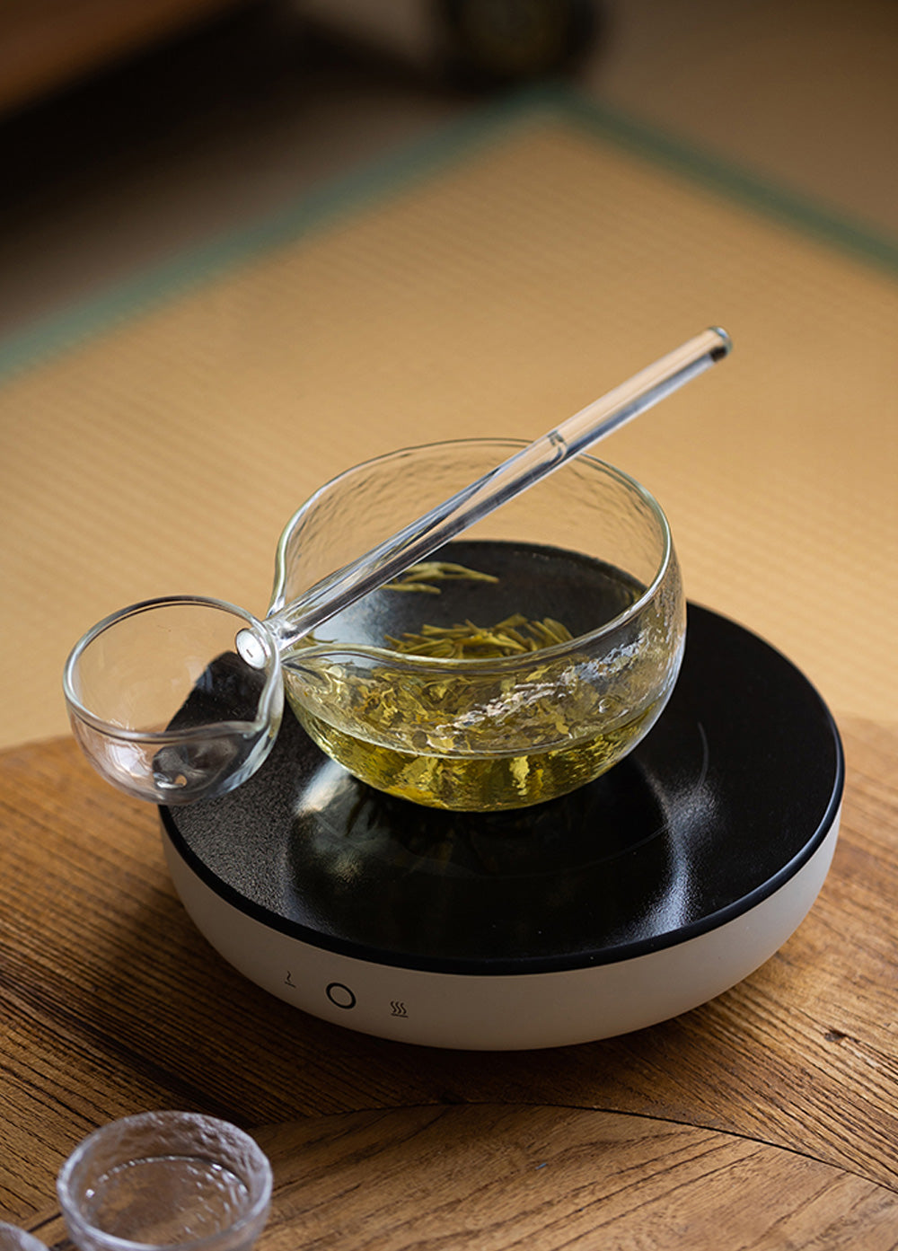 IwaiLoft 耐熱ガラス 柄杓 ひしゃく 水杓手桶 おけ 打ち水 水杓子 透明 おしゃれ 調理器具 食器  風炉用柄杓 茶道 茶道具 お墓参り 仏具 打ち水 水撒き 大きなお玉 神社の 手水舎 ひしゃく