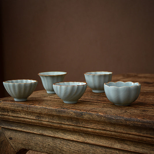 IwaiLoft 天青 汝窯 湯呑 中国茶杯 茶器 湯のみ 湯呑み お茶 カップ コップ 来客用 お茶用品 ティーウェア 中国茶器 台湾茶器 贈り物にも 食洗機対応 電子レンジ対応