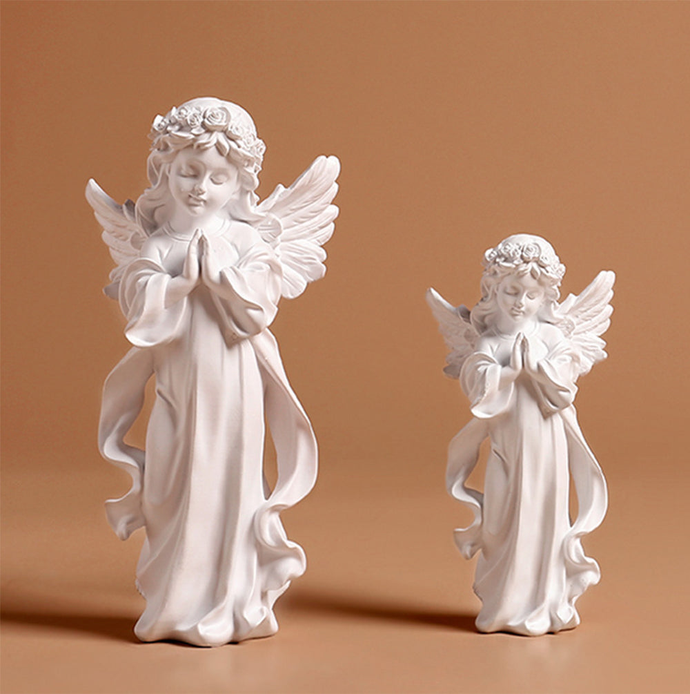 【美品】天使　エンジェル　白磁　置物　インテリア　工芸品　美術品　A1370インテリア小物
