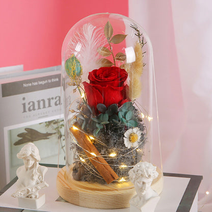 IwaiLoft プリザーブドフラワー バラ 枯れないお花 お花のギフト ローズ 薔薇 花束 ガラスドーム 恋人 彼女 お返し 記念日 結婚 プロポーズ クリスマス プレゼント 結婚記念日 フラワー インテリア 縁起物