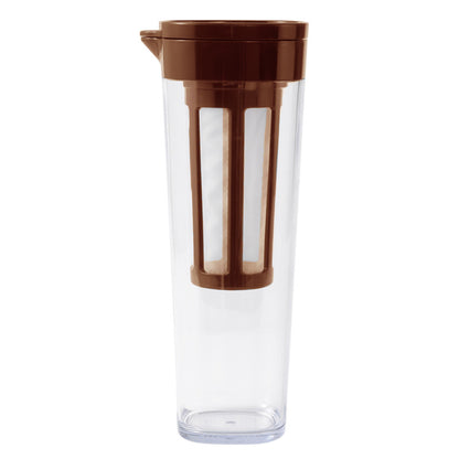 IwaiLoft 割れにくい 冷水筒 ピッチャー ウォータージャグ 1000mL 麦茶ポット 水差し ウォーターピッチャー 横置き ウォーターカラフェ フィルターインコーヒーボトル  水出しコーヒー 水出し茶 フィルターボトル 冷茶 お茶 オシャレ コールドブリュー フィルターインボトル