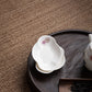 IwaiLoft 白玉 茶杯 茶托セット 花柄 湯のみ 湯呑み お茶 カップ コップ 来客用 お茶用品 ティーウェア 中国茶器 台湾茶器 贈り物にも 食洗機対応 電子レンジ対応 45mL