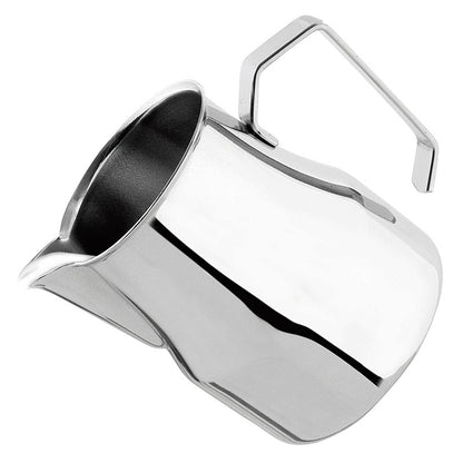 IwaiLoft コーヒー ミルクピッチャー ミルクジャグ ミルクスチーマー 上質なステンレス製 ミルクフォーマーポット 500mL 泡立て用ピッチャープルフラワーカップコーヒーミルク泡立て器ラテアートミルクフォームツールコーヒーテーブルダイニングテーブルに最適